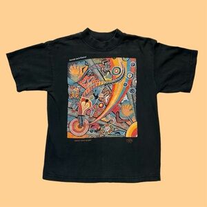 Vintage 90s Samsousan Designs Australia Sunset Over Desert Shirt Black Small